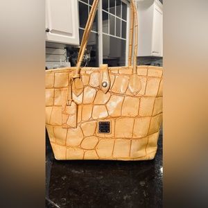 Dooney & Bourke tote/ shoulder,  mustard yellow used bag